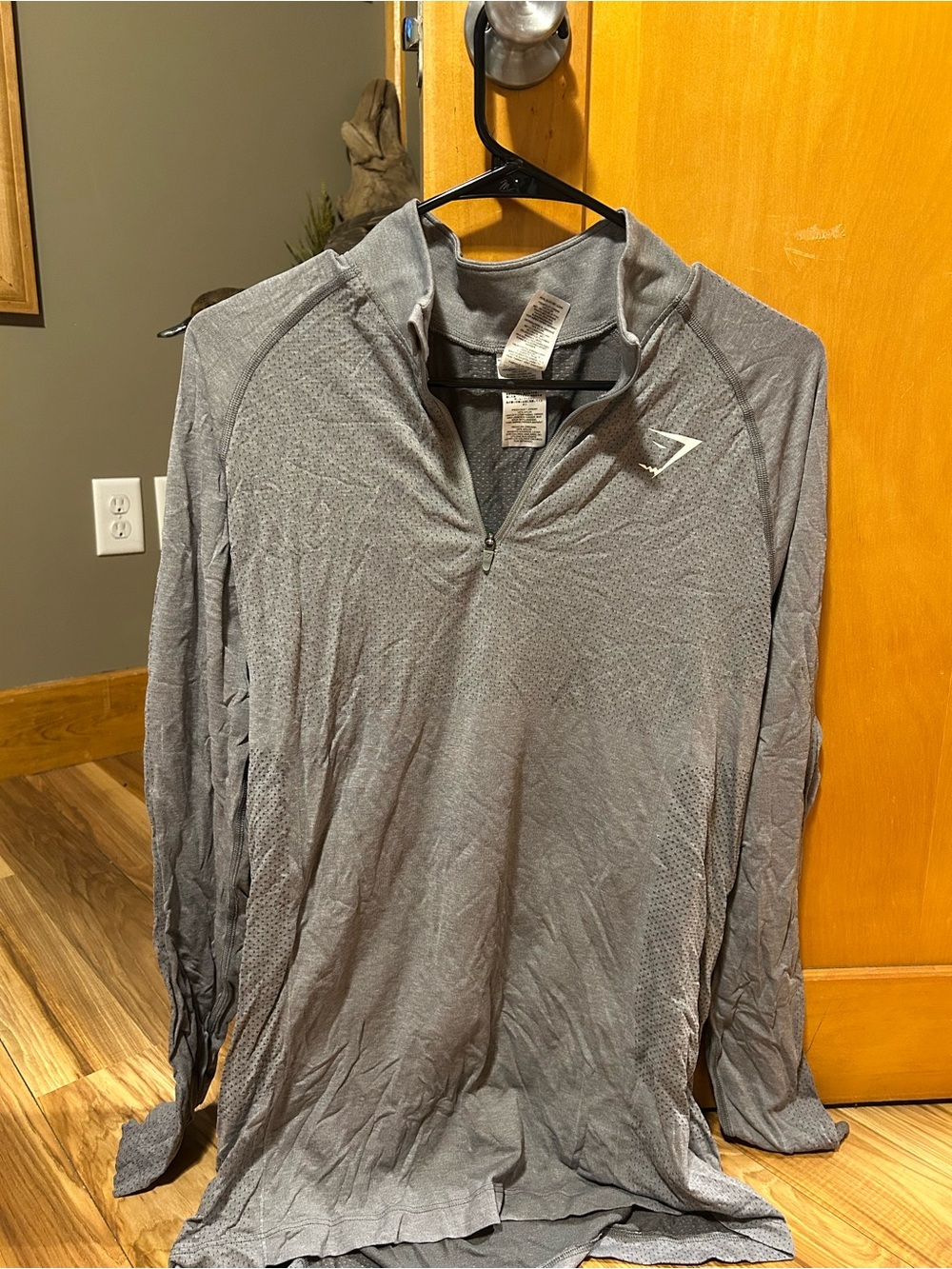 Gymshark Light Gray Half-Zip Training Top